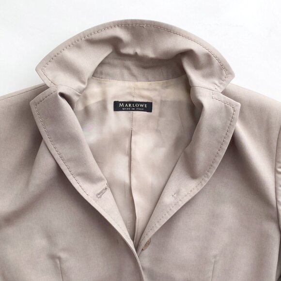 Marlowe Italy Wool Blazer Lined Hidden Buttons - Picture 5 of 13
